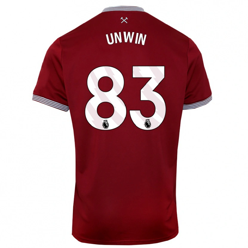 Danxen Herren Jonathan Unwin #83 Burgunderrot Weiß Heimtrikot Trikot 2025/26 T-Shirt Schweiz
