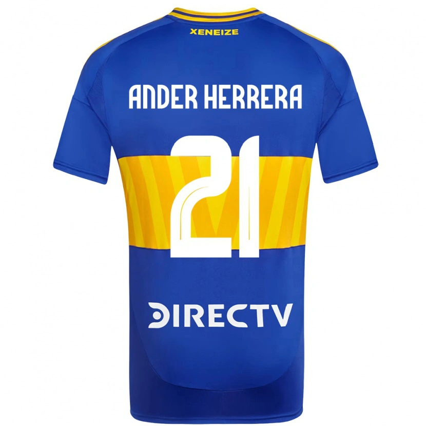 Danxen Kinder Ander Herrera #21 Weiß Blau Heimtrikot Trikot 2025/26 T-Shirt Schweiz