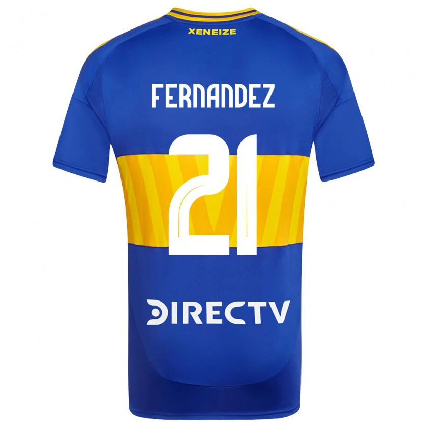 Danxen Kinder Ezequiel Fernandez #21 Weiß Blau Heimtrikot Trikot 2025/26 T-Shirt Schweiz