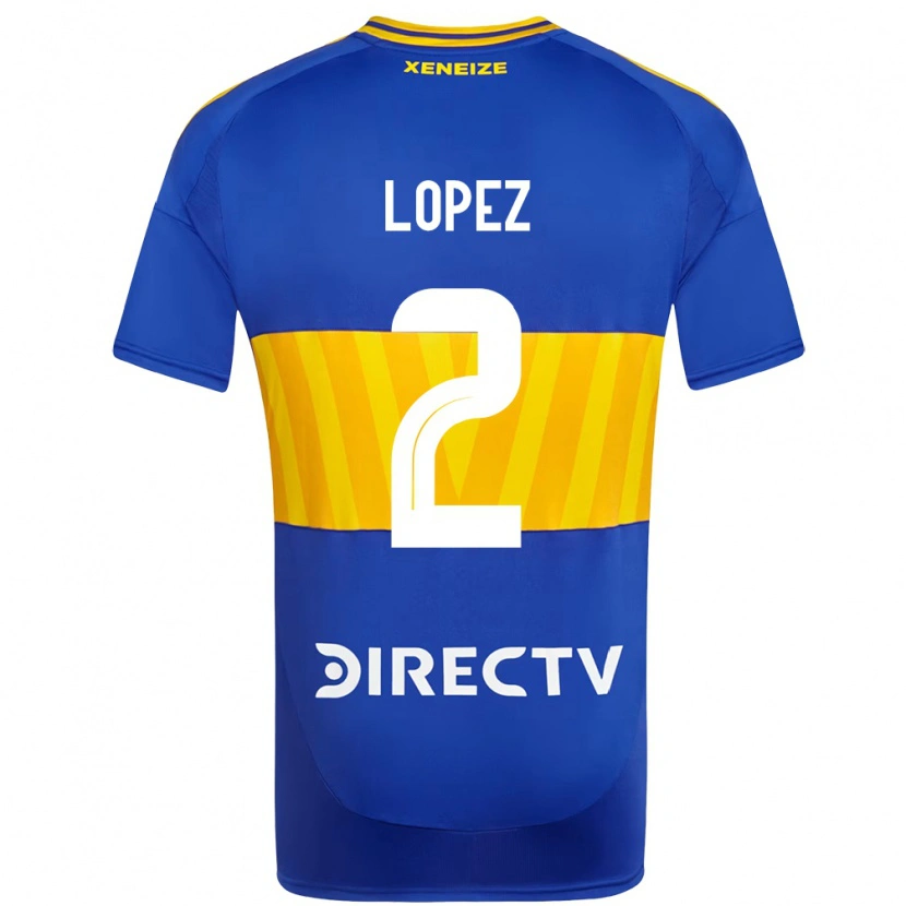 Danxen Kinder Lisandro Lopez #2 Weiß Blau Heimtrikot Trikot 2025/26 T-Shirt Schweiz