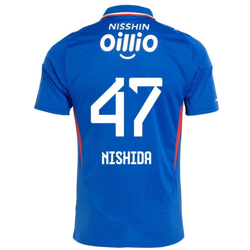 Danxen Kinder Yusuke Nishida #47 Weiß Königsblau Heimtrikot Trikot 2025/26 T-Shirt Schweiz