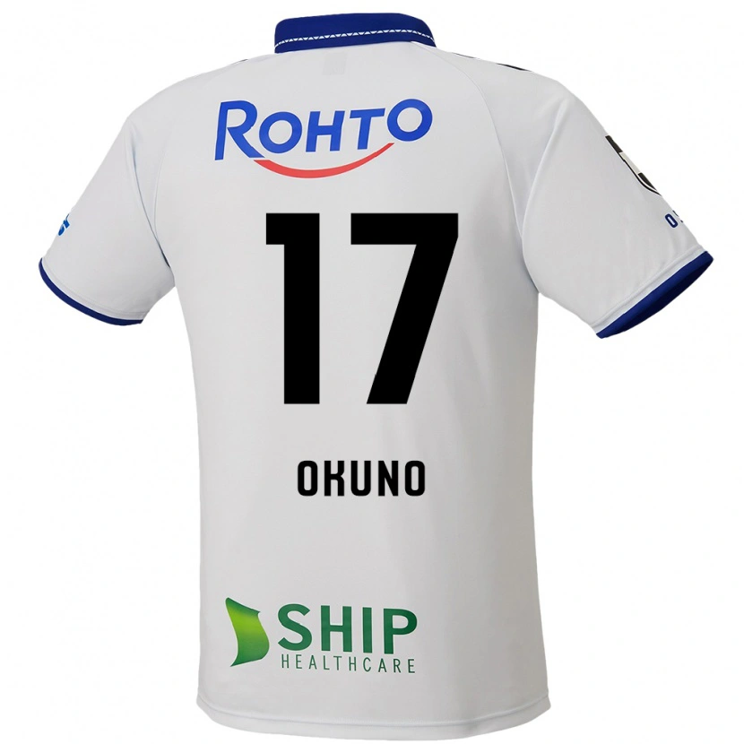 Danxen Kinder Kohei Okuno #17 Blau Weiß Schwarz Auswärtstrikot Trikot 2025/26 T-Shirt Schweiz