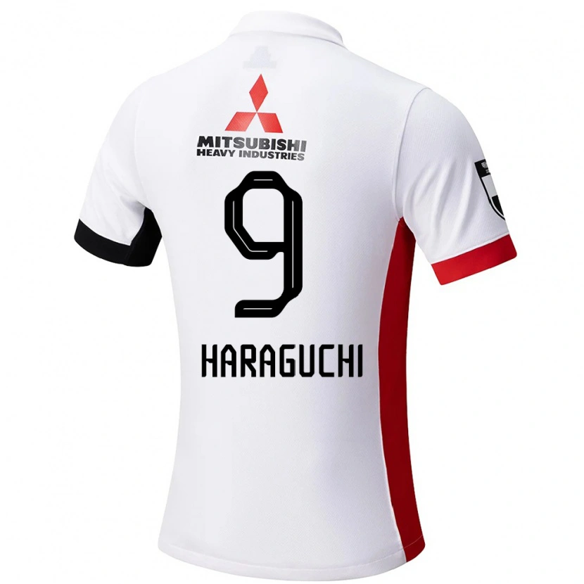 Danxen Kinder Genki Haraguchi #9 Rot Weiß Auswärtstrikot Trikot 2025/26 T-Shirt Schweiz