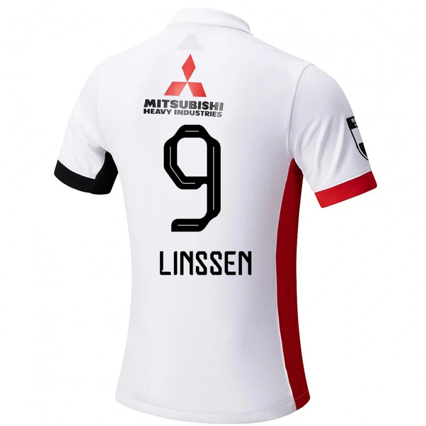 Danxen Kinder Bryan Linssen #9 Rot Weiß Auswärtstrikot Trikot 2025/26 T-Shirt Schweiz