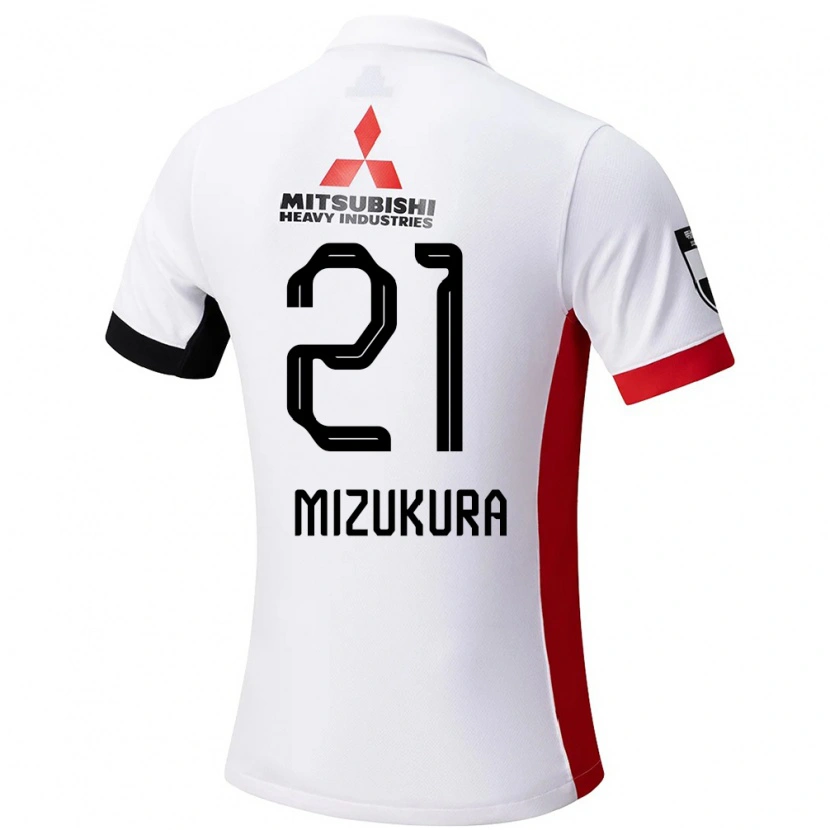 Danxen Kinder Kei Mizukura #21 Rot Weiß Auswärtstrikot Trikot 2025/26 T-Shirt Schweiz