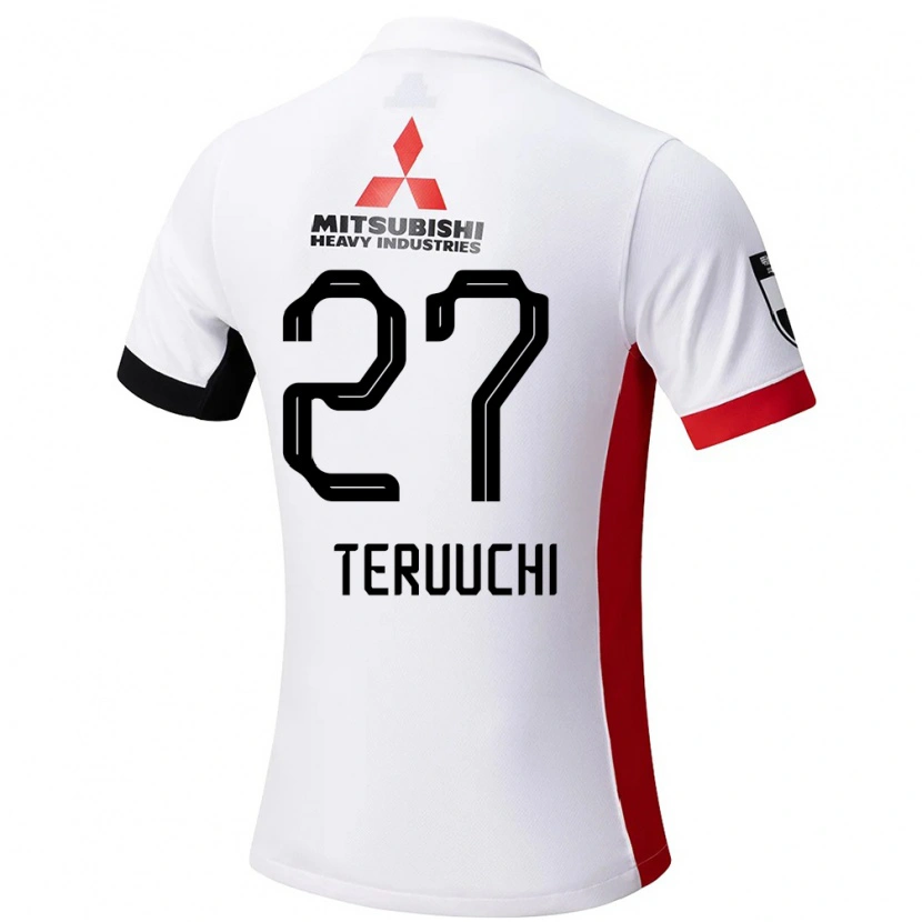 Danxen Kinder Toshikazu Teruuchi #27 Rot Weiß Auswärtstrikot Trikot 2025/26 T-Shirt Schweiz