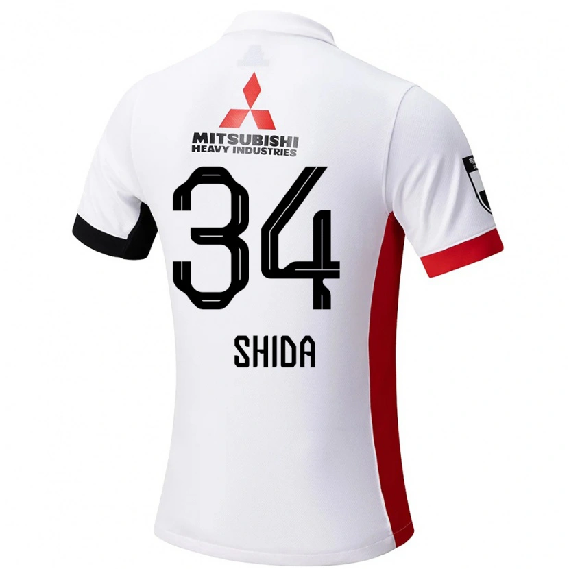 Danxen Kinder Izuho Shida #34 Rot Weiß Auswärtstrikot Trikot 2025/26 T-Shirt Schweiz