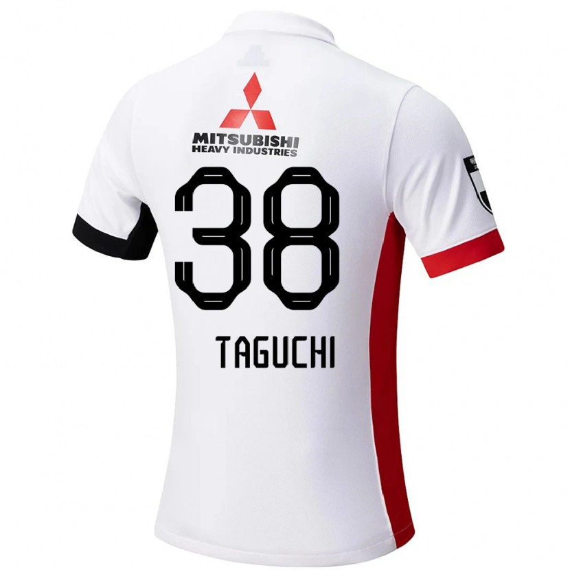 Danxen Kinder Keita Taguchi #38 Rot Weiß Auswärtstrikot Trikot 2025/26 T-Shirt Schweiz