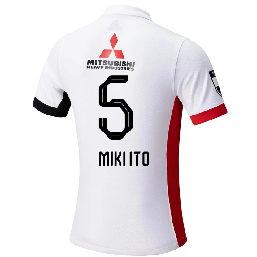 Danxen Kinder Miki Ito #5 Rot Weiß Auswärtstrikot Trikot 2025/26 T-Shirt Schweiz