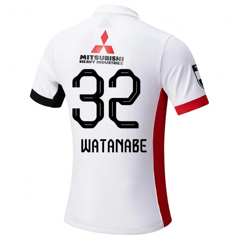 Danxen Kinder Risako Watanabe #32 Rot Weiß Auswärtstrikot Trikot 2025/26 T-Shirt Schweiz