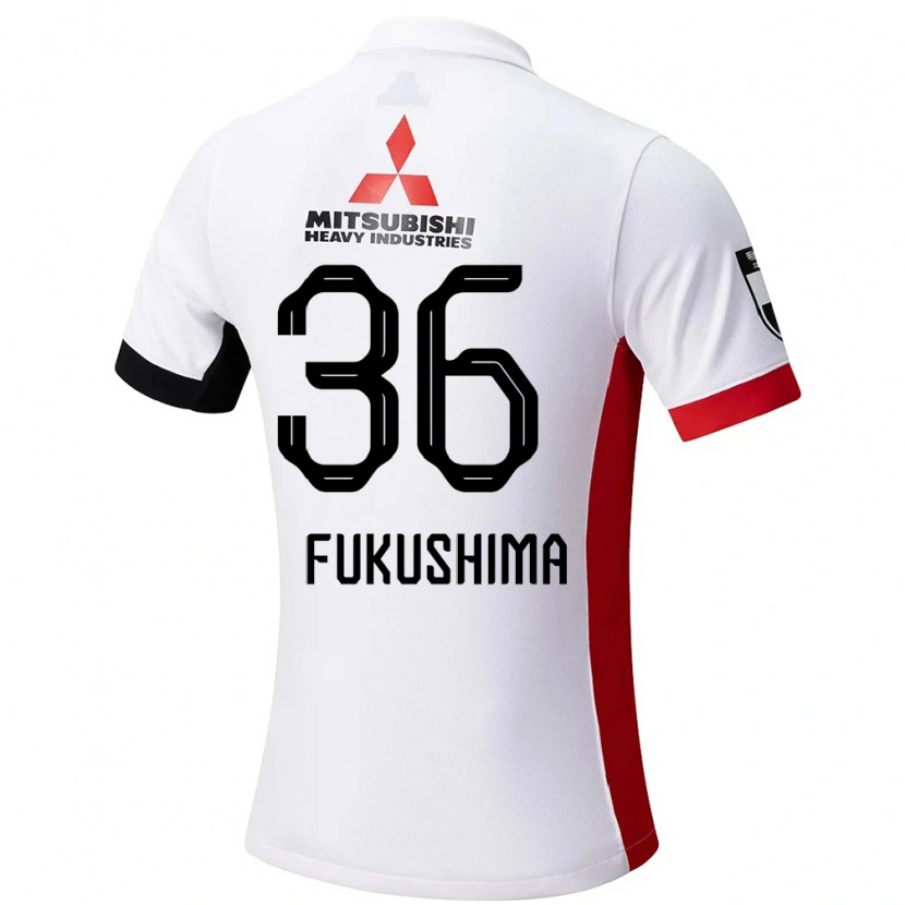 Danxen Kinder Ryuya Fukushima #36 Rot Weiß Auswärtstrikot Trikot 2025/26 T-Shirt Schweiz