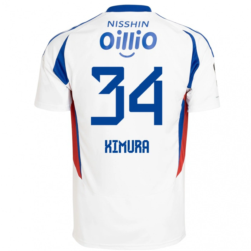 Danxen Kinder Takuto Kimura #34 Königsblau Weiß Auswärtstrikot Trikot 2025/26 T-Shirt Schweiz