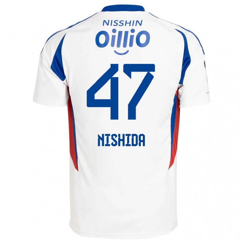 Danxen Kinder Yusuke Nishida #47 Königsblau Weiß Auswärtstrikot Trikot 2025/26 T-Shirt Schweiz