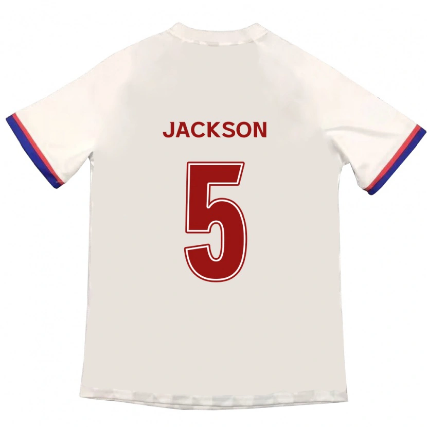 Danxen Kinder Lachlan Jackson #5 Königsblau Rot Auswärtstrikot Trikot 2025/26 T-Shirt Schweiz