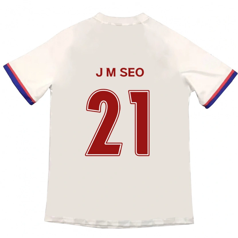 Danxen Kinder Jae-Min Seo #21 Königsblau Rot Auswärtstrikot Trikot 2025/26 T-Shirt Schweiz