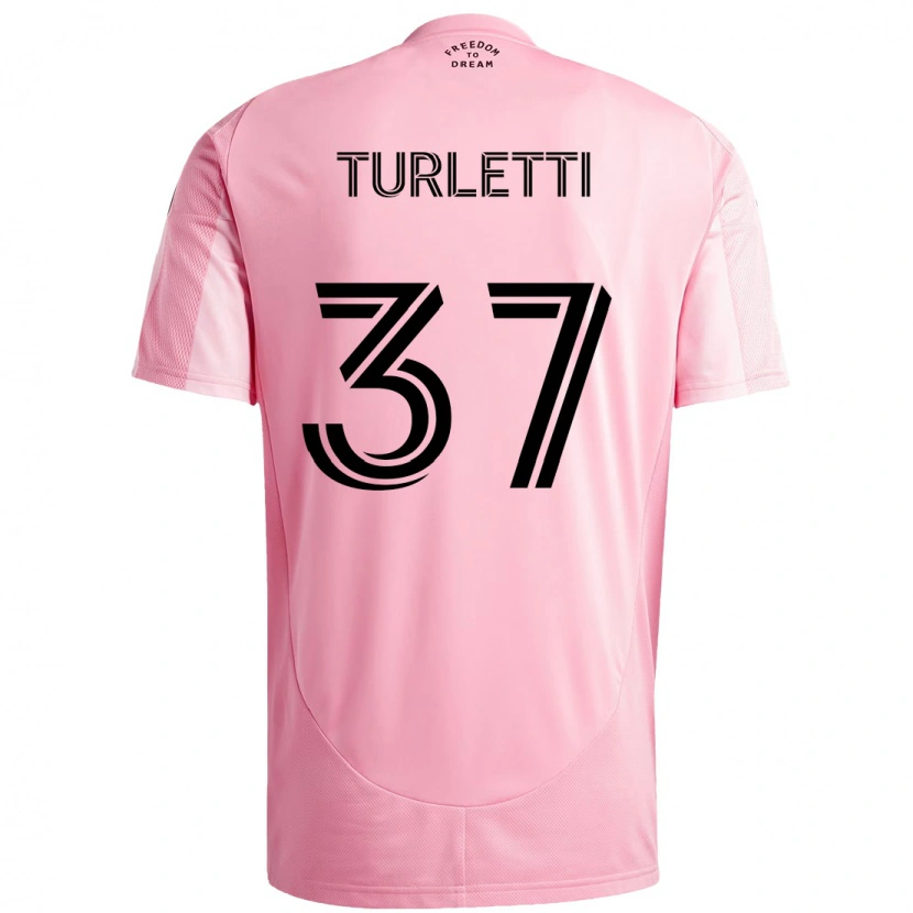 Danxen Herren Mateo Turletti #37 Schwarz Rosa Heimtrikot Trikot 2025/26 T-Shirt Schweiz