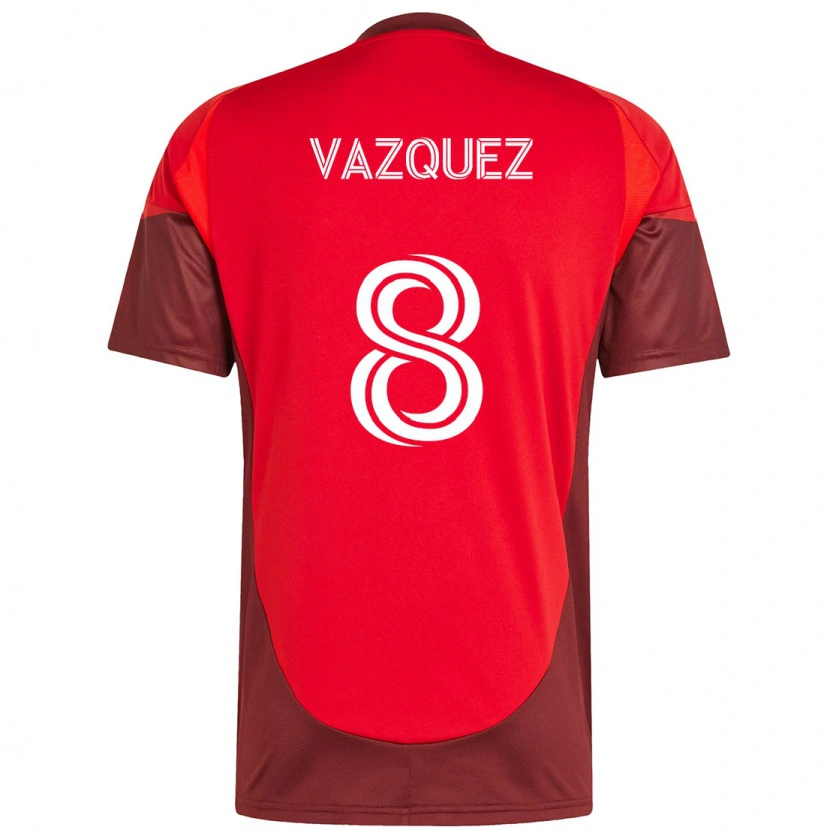 Danxen Herren Víctor Vázquez #8 Weiß Rot Heimtrikot Trikot 2025/26 T-Shirt Schweiz