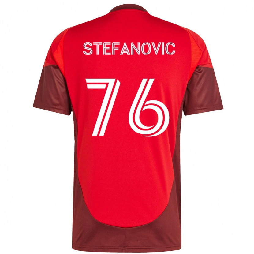 Danxen Herren Lazar Stefanovic #76 Weiß Rot Heimtrikot Trikot 2025/26 T-Shirt Schweiz