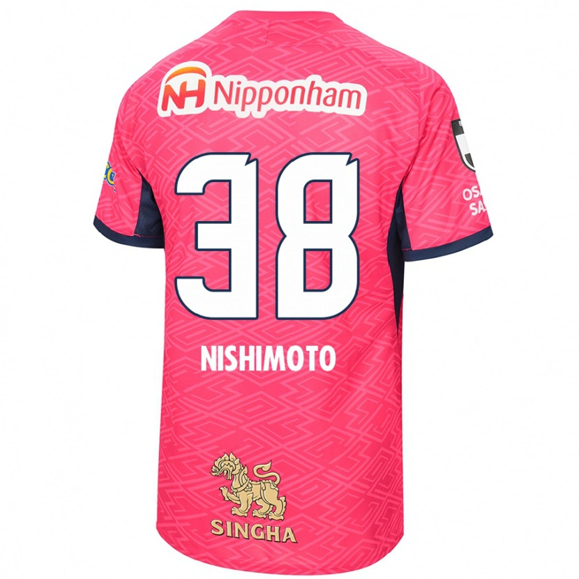 Danxen Herren Masataka Nishimoto #38 Weiß Sakura Rosa Heimtrikot Trikot 2025/26 T-Shirt Schweiz