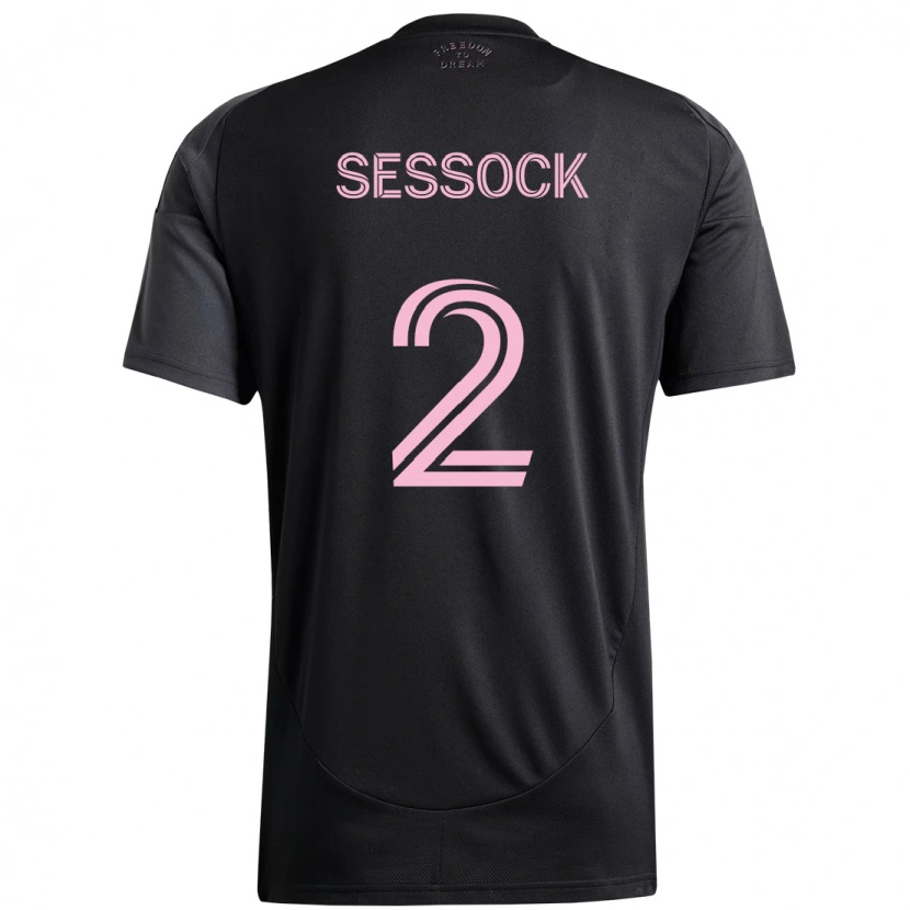 Danxen Herren Nykolas Sessock #2 Rosa Schwarz Auswärtstrikot Trikot 2025/26 T-Shirt Schweiz