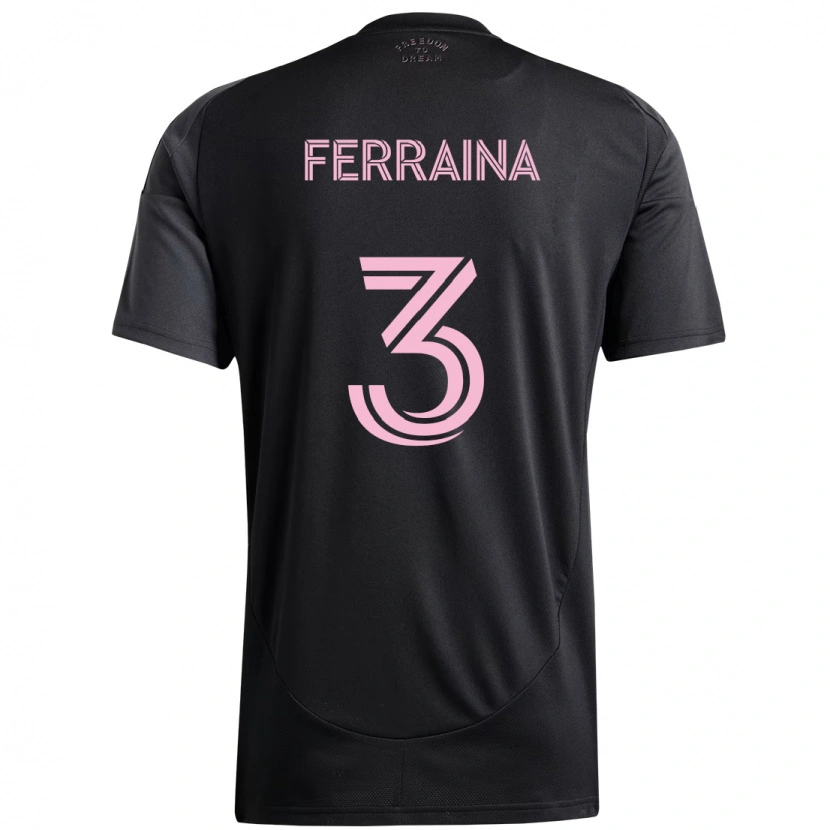 Danxen Herren Giovanni Ferraina #3 Rosa Schwarz Auswärtstrikot Trikot 2025/26 T-Shirt Schweiz