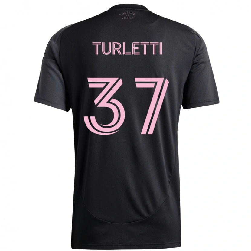 Danxen Herren Mateo Turletti #37 Rosa Schwarz Auswärtstrikot Trikot 2025/26 T-Shirt Schweiz