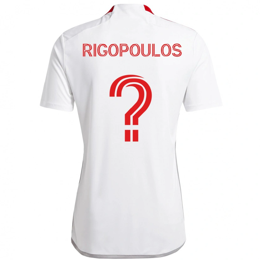 Danxen Herren Theo Rigopoulos #0 Rot Weiß Auswärtstrikot Trikot 2025/26 T-Shirt Schweiz