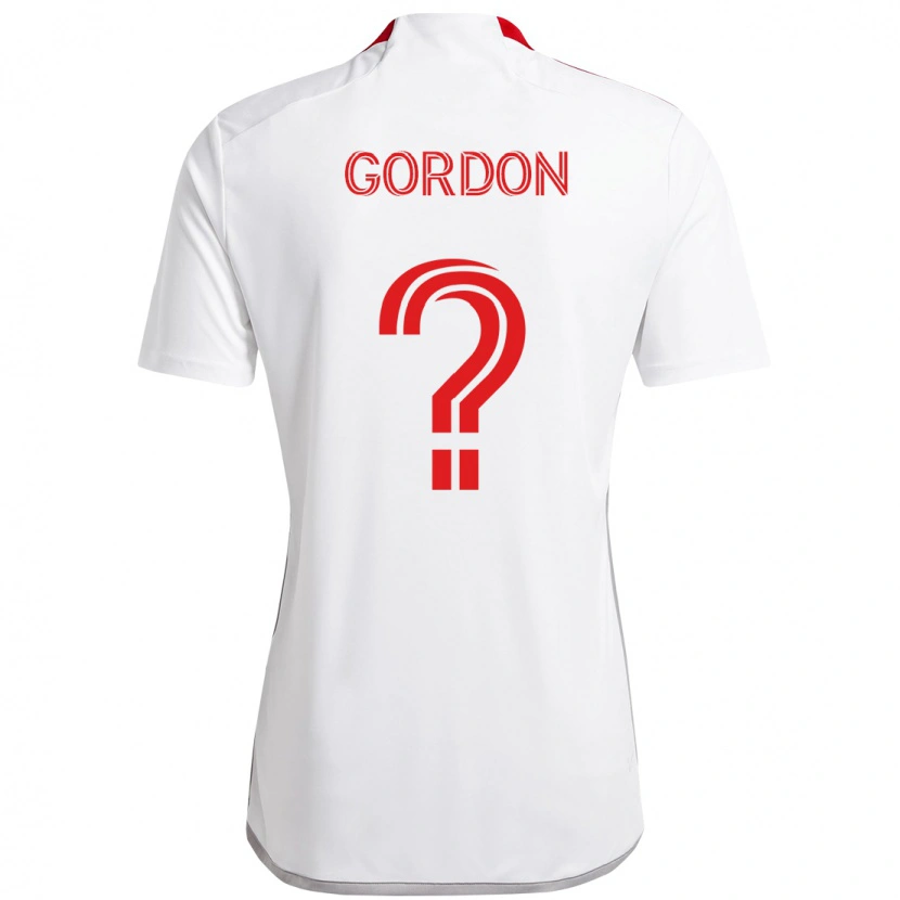 Danxen Herren Joshua Gordon #0 Rot Weiß Auswärtstrikot Trikot 2025/26 T-Shirt Schweiz