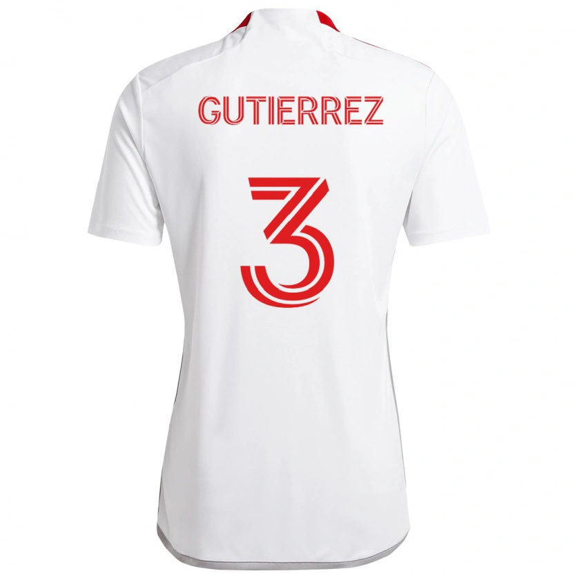 Danxen Herren Cristián Gutiérrez #3 Rot Weiß Auswärtstrikot Trikot 2025/26 T-Shirt Schweiz