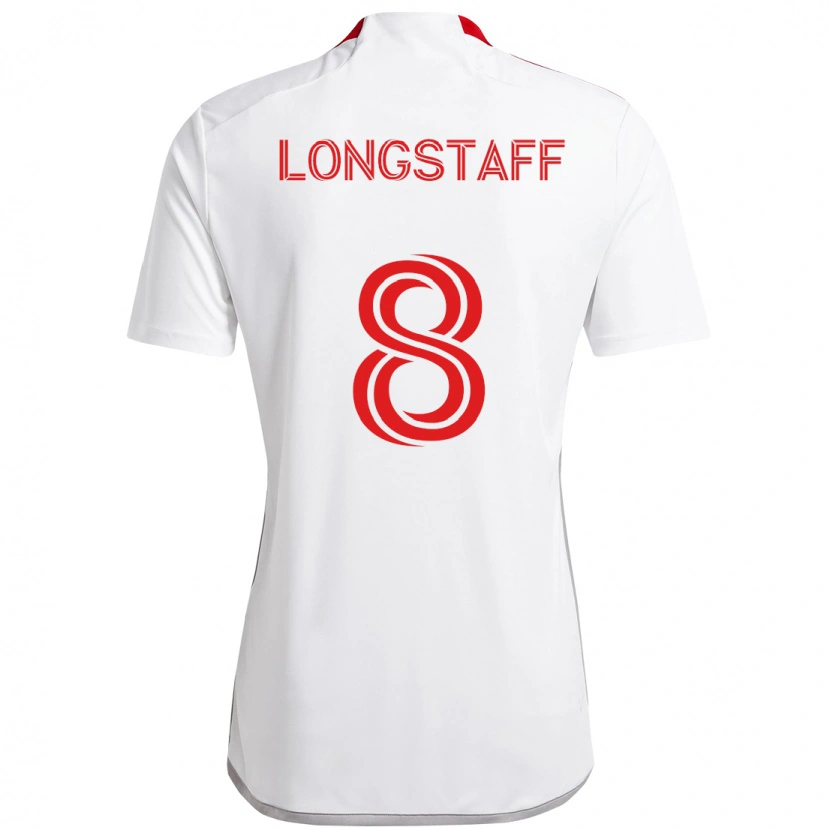 Danxen Herren Matty Longstaff #8 Rot Weiß Auswärtstrikot Trikot 2025/26 T-Shirt Schweiz