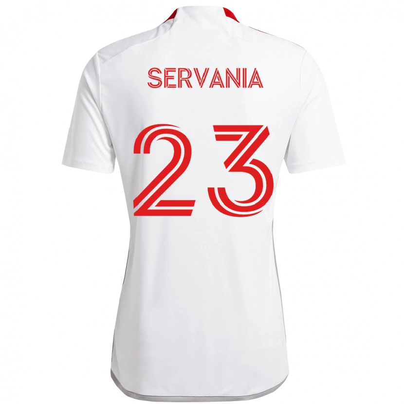 Danxen Herren Brandon Servania #23 Rot Weiß Auswärtstrikot Trikot 2025/26 T-Shirt Schweiz