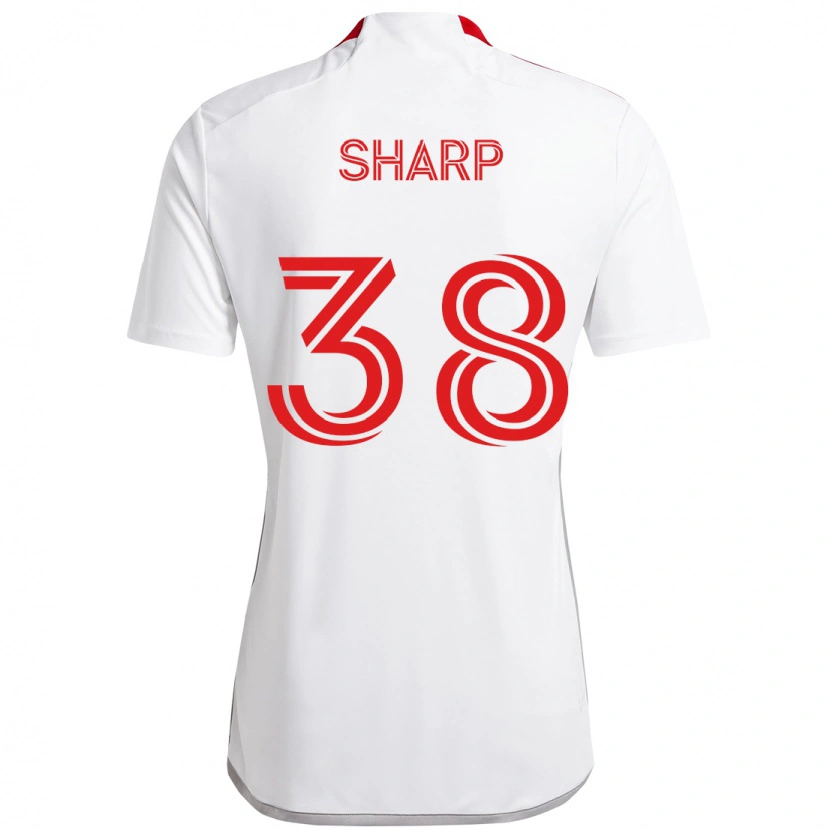 Danxen Herren Charlie Sharp #38 Rot Weiß Auswärtstrikot Trikot 2025/26 T-Shirt Schweiz