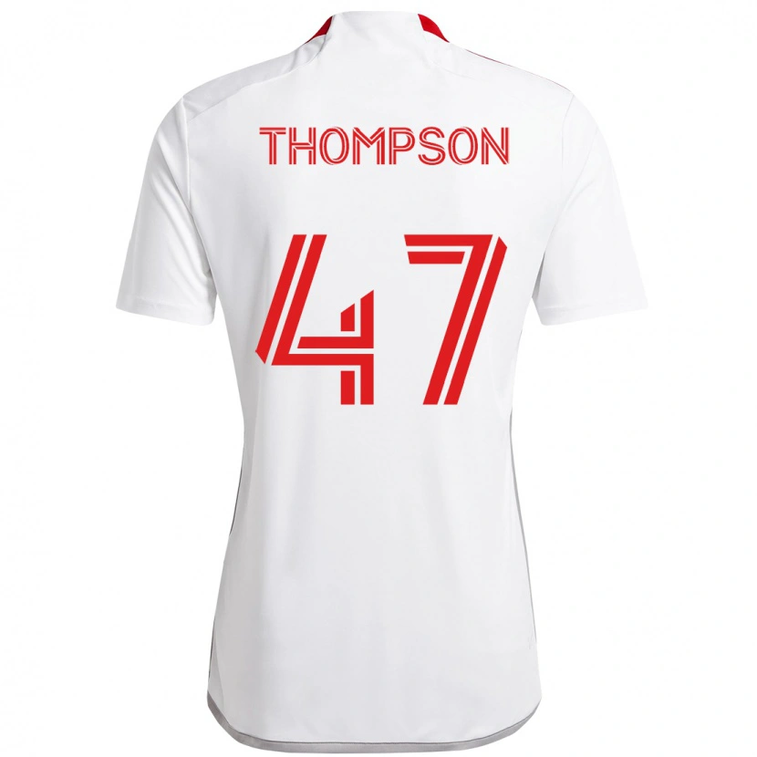 Danxen Herren Kosi Thompson #47 Rot Weiß Auswärtstrikot Trikot 2025/26 T-Shirt Schweiz