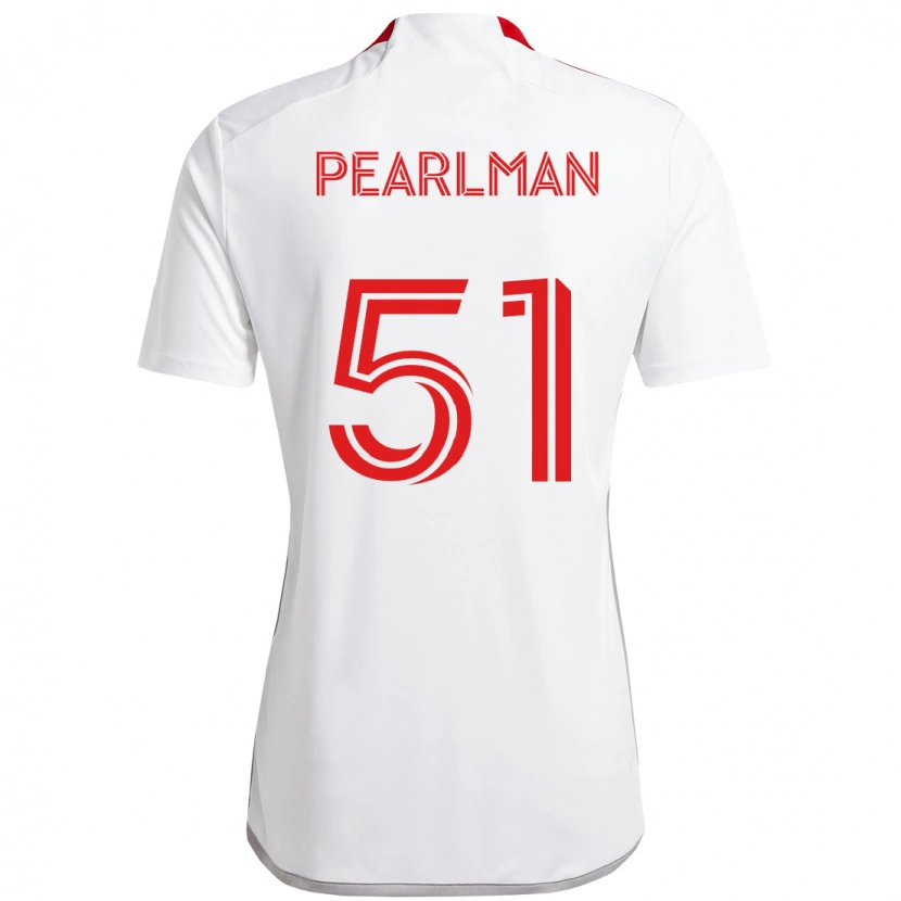 Danxen Herren Adam Pearlman #51 Rot Weiß Auswärtstrikot Trikot 2025/26 T-Shirt Schweiz