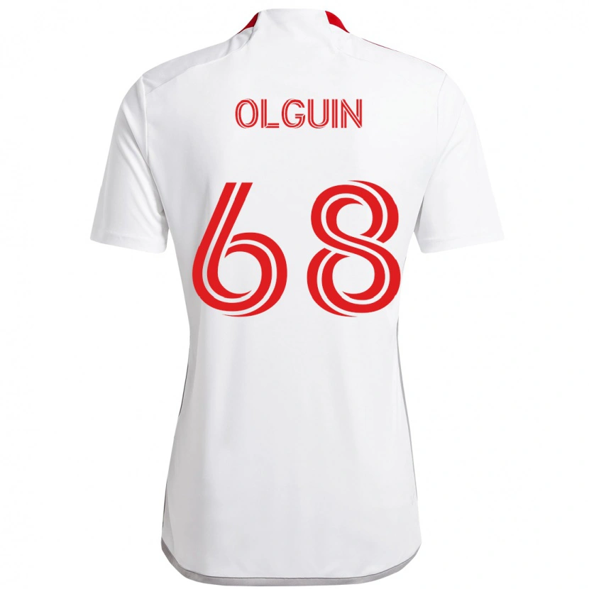 Danxen Herren Lucas Olguin #68 Rot Weiß Auswärtstrikot Trikot 2025/26 T-Shirt Schweiz