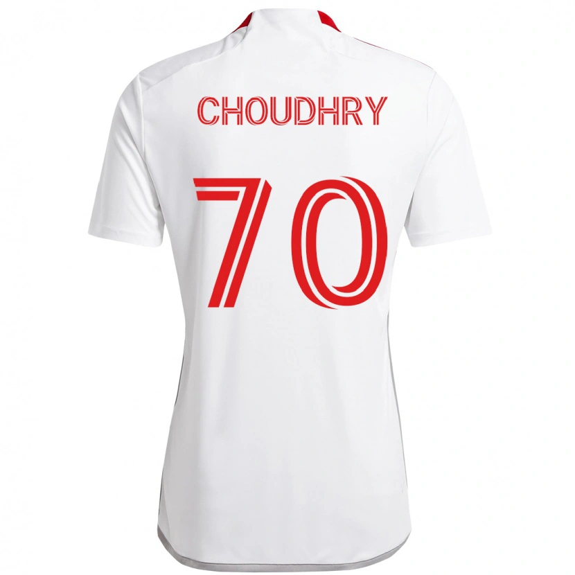 Danxen Herren Benjamin Choudhry #70 Rot Weiß Auswärtstrikot Trikot 2025/26 T-Shirt Schweiz