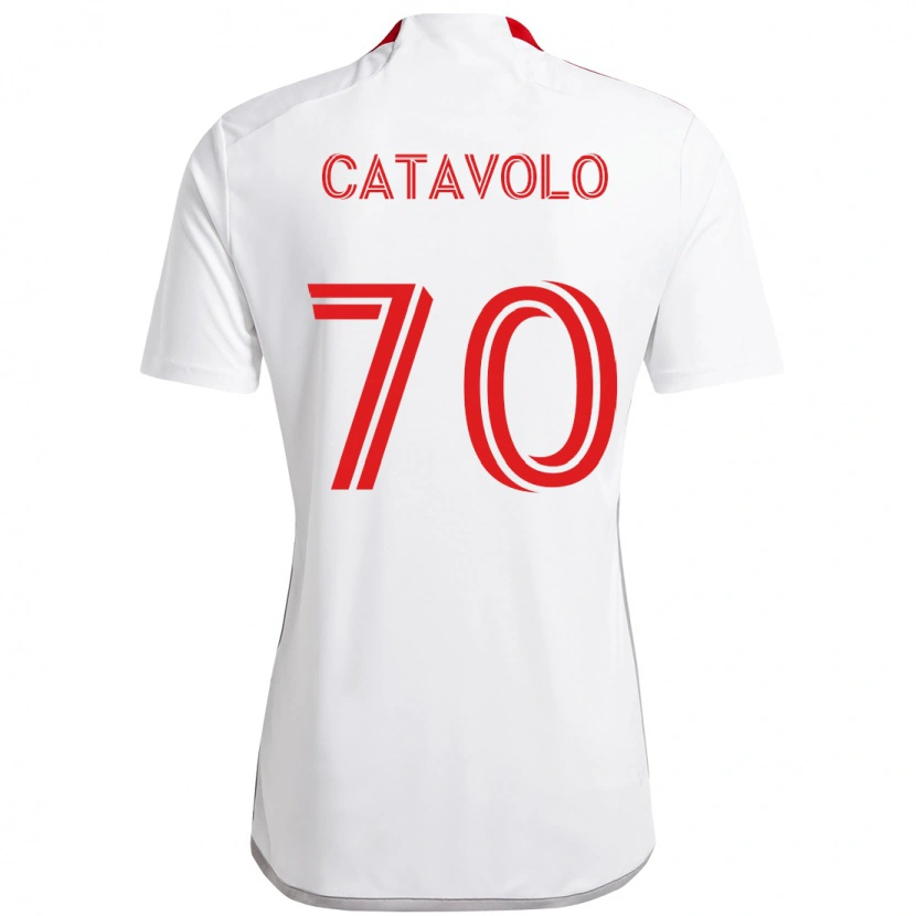 Danxen Herren Matthew Catavolo #70 Rot Weiß Auswärtstrikot Trikot 2025/26 T-Shirt Schweiz