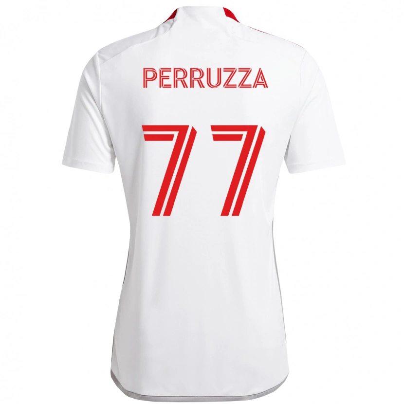 Danxen Herren Jordan Perruzza #77 Rot Weiß Auswärtstrikot Trikot 2025/26 T-Shirt Schweiz