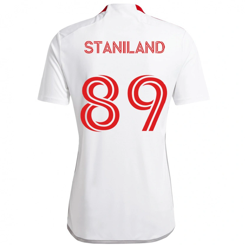 Danxen Herren Charlie Staniland #89 Rot Weiß Auswärtstrikot Trikot 2025/26 T-Shirt Schweiz