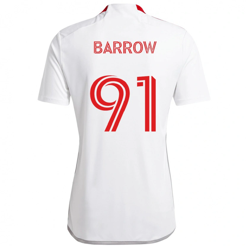 Danxen Herren Dékwon Barrow #91 Rot Weiß Auswärtstrikot Trikot 2025/26 T-Shirt Schweiz