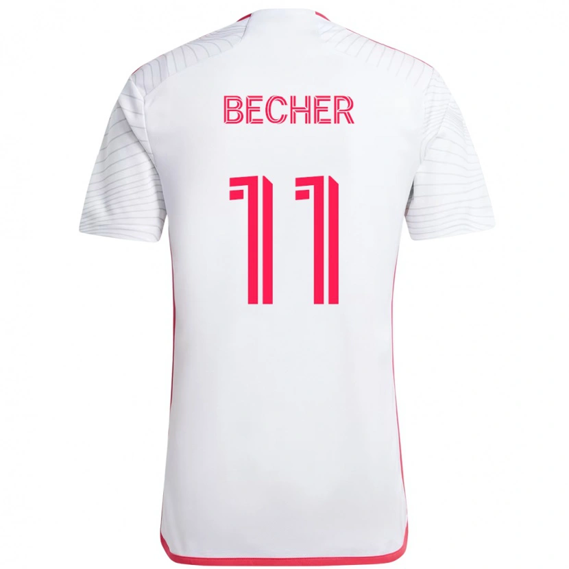 Danxen Herren Simon Becher #11 Magenta Weiß Auswärtstrikot Trikot 2025/26 T-Shirt Schweiz