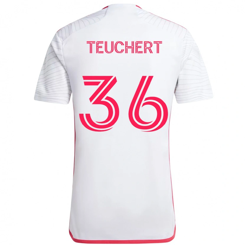 Danxen Herren Cedric Teuchert #36 Magenta Weiß Auswärtstrikot Trikot 2025/26 T-Shirt Schweiz