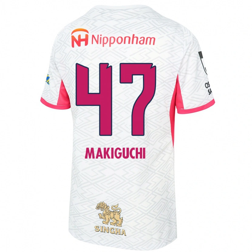 Danxen Herren Kazuma Makiguchi #47 Sakura Rosa Weiß Auswärtstrikot Trikot 2025/26 T-Shirt Schweiz