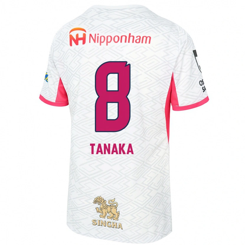 Danxen Herren Tomoko Tanaka #8 Sakura Rosa Weiß Auswärtstrikot Trikot 2025/26 T-Shirt Schweiz