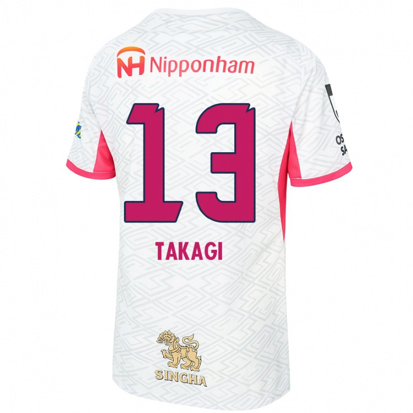 Danxen Herren Toshiyuki Takagi #13 Sakura Rosa Weiß Auswärtstrikot Trikot 2025/26 T-Shirt Schweiz