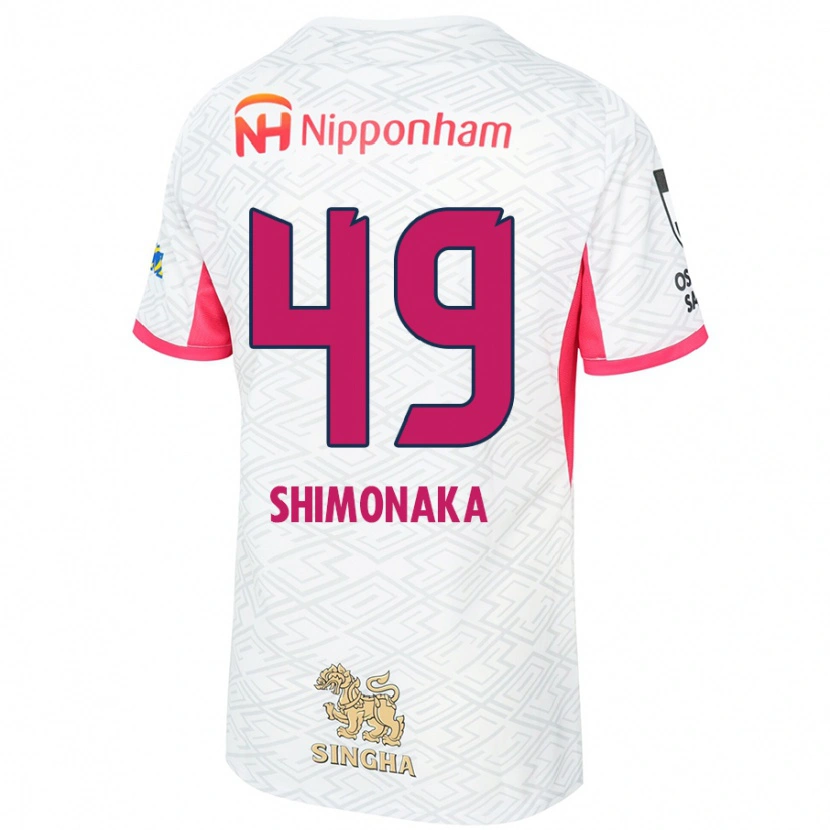 Danxen Herren Ryoga Shimonaka #49 Sakura Rosa Weiß Auswärtstrikot Trikot 2025/26 T-Shirt Schweiz