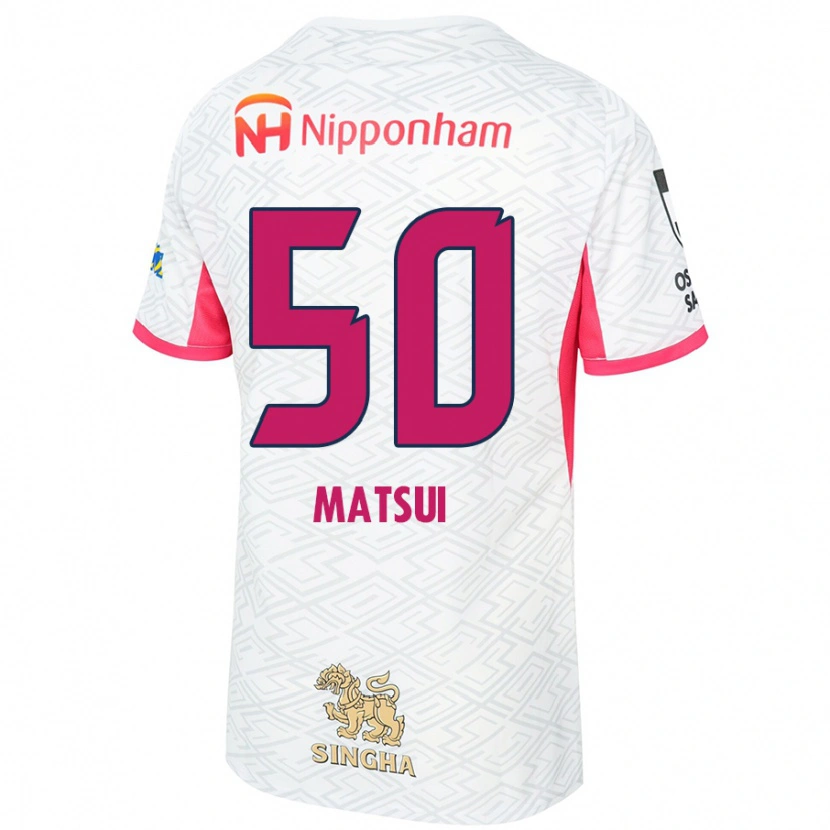 Danxen Herren Kenya Matsui #50 Sakura Rosa Weiß Auswärtstrikot Trikot 2025/26 T-Shirt Schweiz