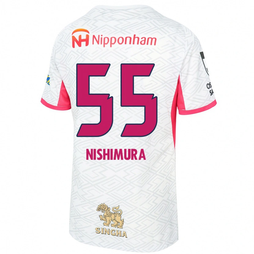 Danxen Herren Subaru Nishimura #55 Sakura Rosa Weiß Auswärtstrikot Trikot 2025/26 T-Shirt Schweiz