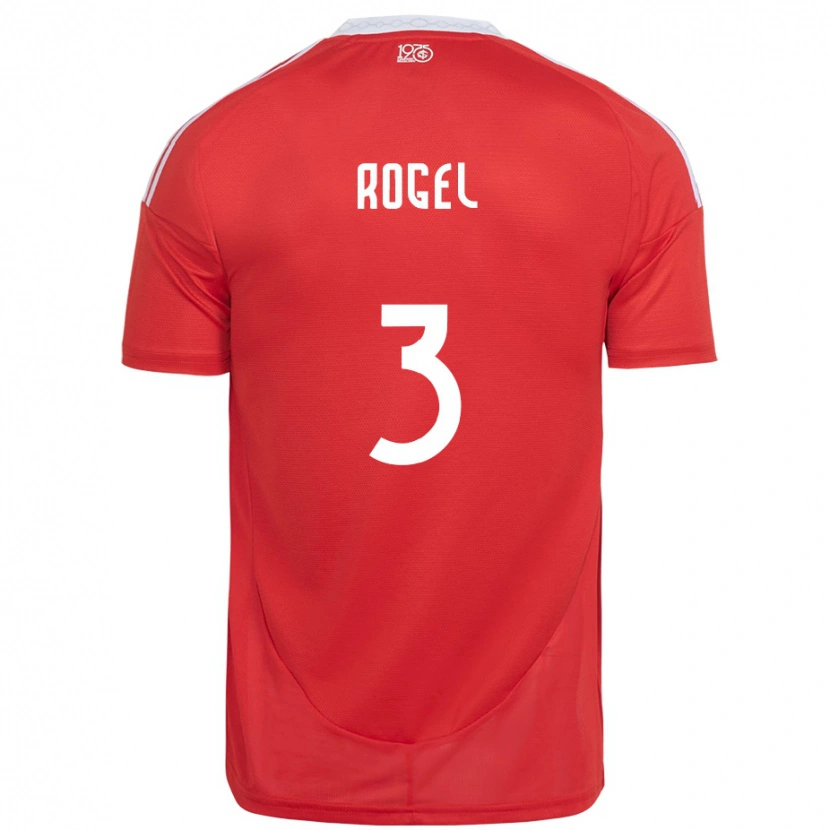 Danxen Damen Agustín Rogel #3 Weiß Rot Heimtrikot Trikot 2025/26 T-Shirt Schweiz