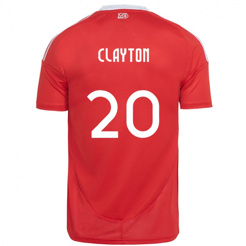 Danxen Damen Clayton #20 Weiß Rot Heimtrikot Trikot 2025/26 T-Shirt Schweiz